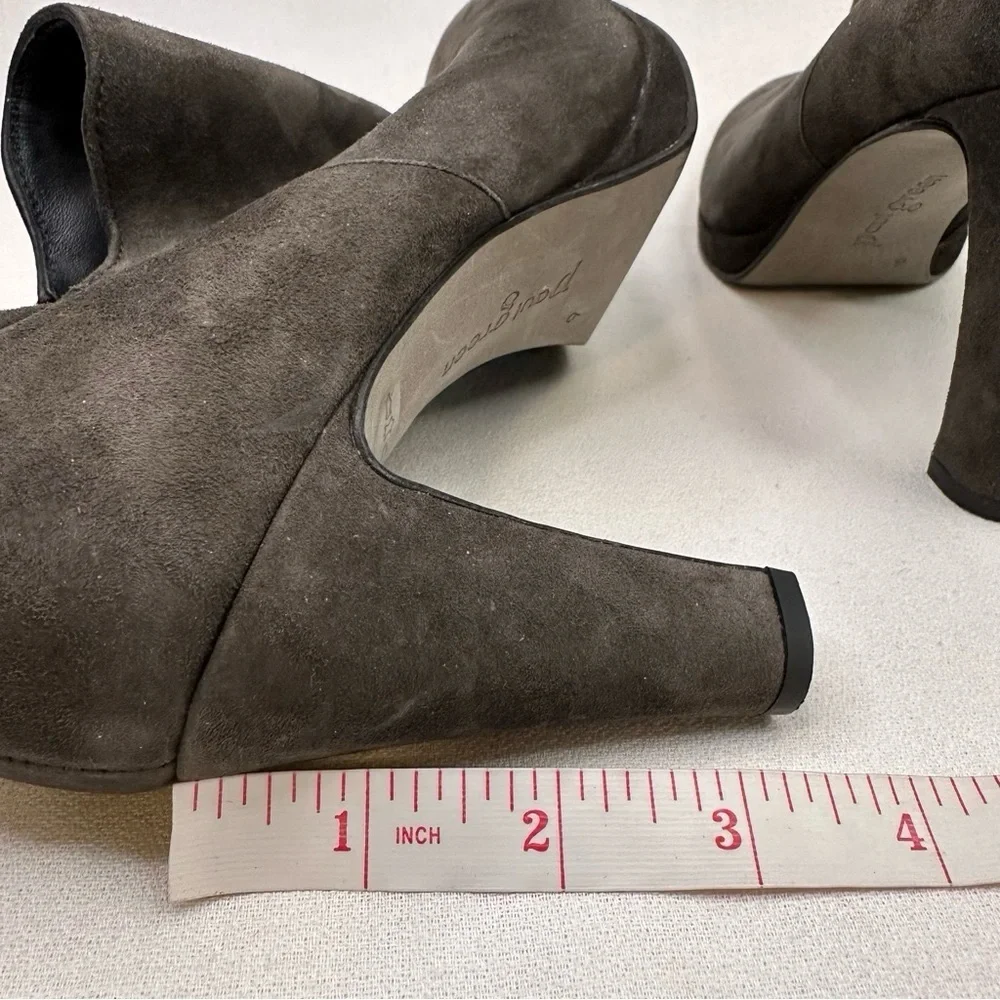 Paul Green Suede Ankle Bootie Charcoal Gray 8.5